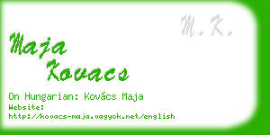 maja kovacs business card